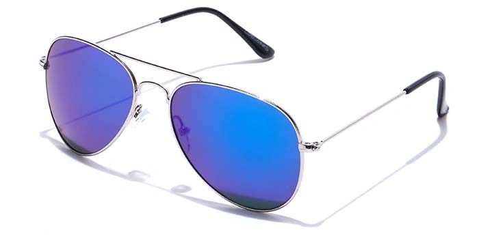 ELITE by Coolwinks S35B5394 Blue Mirror Pilot Sunglasses for Men and Women-BLUE-1