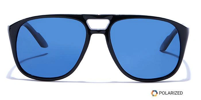 ELITE by Coolwinks S20A5495 Blue Polarized Retro Square Sunglasses for Men and Women-