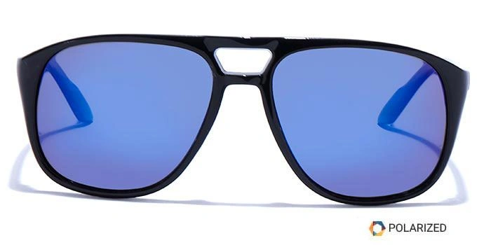 ELITE by Coolwinks S20A5503 Blue Polarized Retro Square Sunglasses for Men and Women-