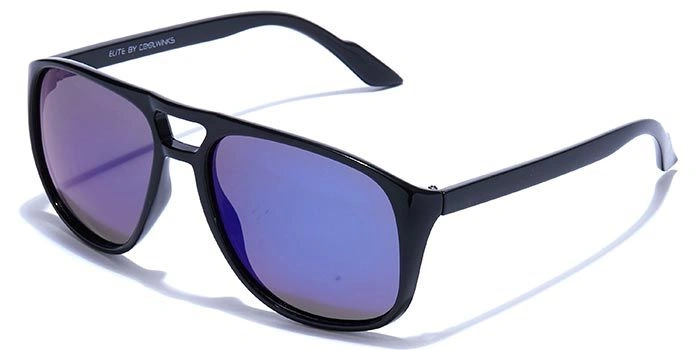 ELITE by Coolwinks S20A5503 Blue Polarized Retro Square Sunglasses for Men and Women-BLUE-1