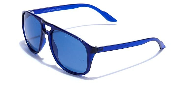 ELITE by Coolwinks S20B5495 Blue Polarized Retro Square Sunglasses for Men and Women-BLUE-1