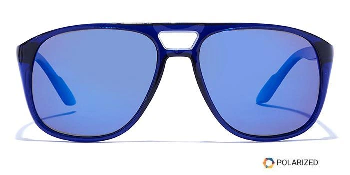 ELITE by Coolwinks S20B5503 Blue Polarized Retro Square Sunglasses for Men and Women-