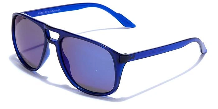 ELITE by Coolwinks S20B5503 Blue Polarized Retro Square Sunglasses for Men and Women-BLUE-1