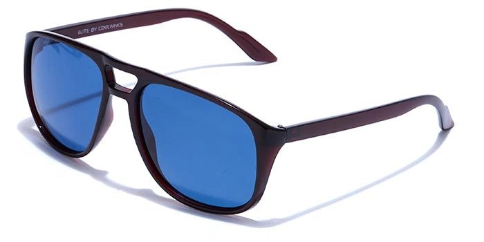 ELITE by Coolwinks S20C5495 Blue Polarized Retro Square Sunglasses for Men and Women-BLUE-1