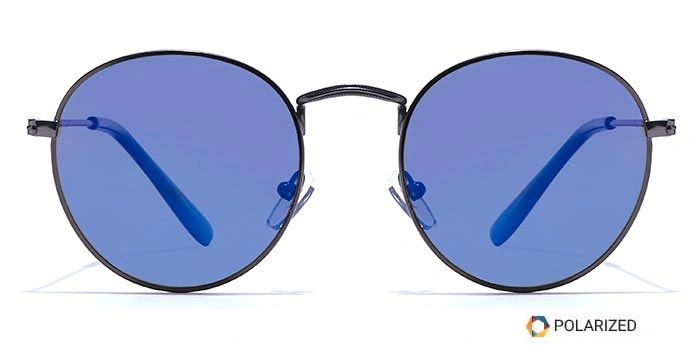 ELITE by Coolwinks S20C5451 Blue Polarized Round Sunglasses for Men and Women-