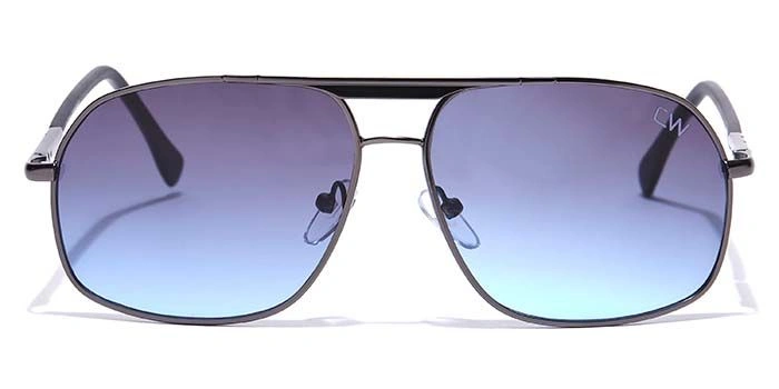 Elite by Coolwinks S20A6447 Blue Tinted Retro Square Sunglasses for Men and Women-