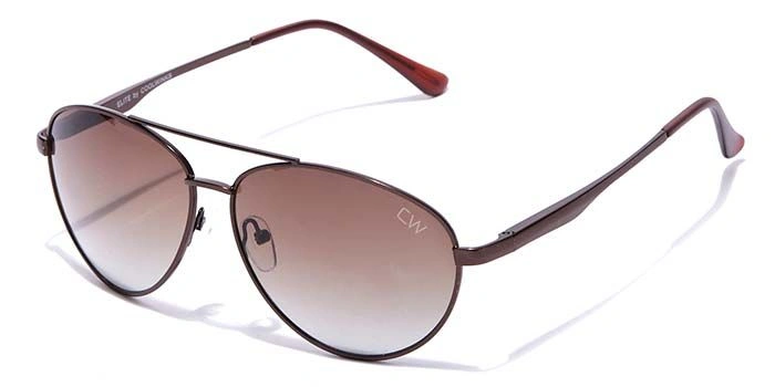 Elite by Coolwinks S15C6454 Brown Gradient Pilot Sunglasses for Men and Women-BROWN-1