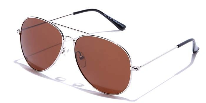 ELITE by Coolwinks S15B5621 Brown Polarized Pilot Sunglasses for Men and Women-BROWN-1