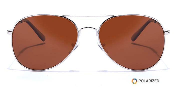 ELITE by Coolwinks S15B5628 Brown Polarized Pilot Sunglasses for Men and Women-