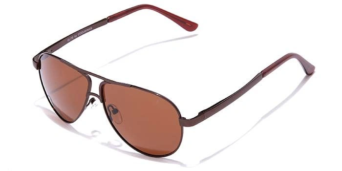 Elite by Coolwinks S15B6491 Brown Polarized Pilot Sunglasses for Men and Women-BROWN-1