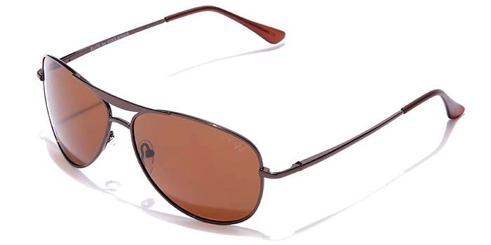 Elite by Coolwinks S15B6496 Brown Polarized Pilot Sunglasses for Men and Women-BROWN-1