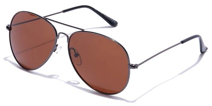 ELITE by Coolwinks S15C5530 Brown Polarized Pilot Sunglasses for Men and Women-BROWN-1