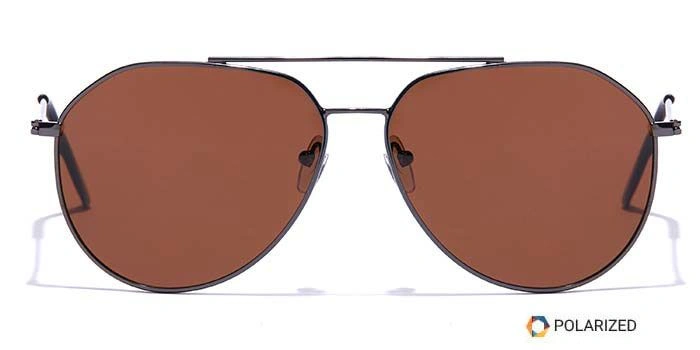 ELITE by Coolwinks S15C5572 Brown Polarized Pilot Sunglasses for Men and Women-