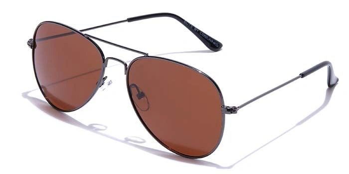 ELITE by Coolwinks S15C5614 Brown Polarized Pilot Sunglasses for Men and Women-BROWN-1