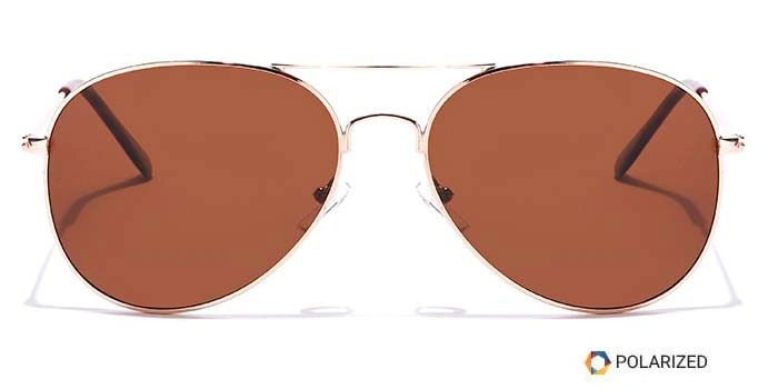 ELITE by Coolwinks S15C5628 Brown Polarized Pilot Sunglasses for Men and Women-