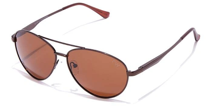 Elite by Coolwinks S15C6488 Brown Polarized Pilot Sunglasses for Men and Women-BROWN-1