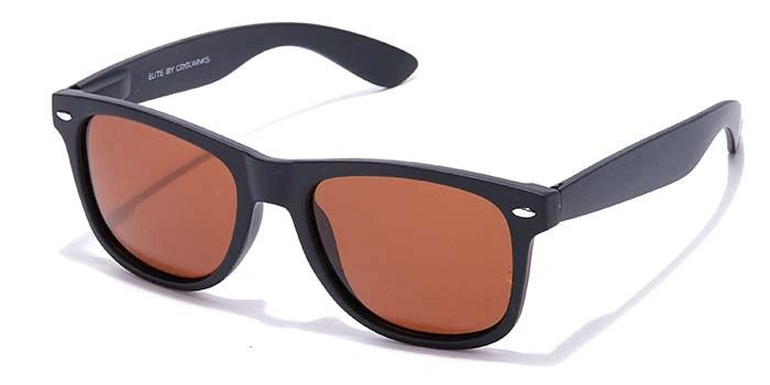 ELITE by Coolwinks S15A5469 Brown Polarized Retro Square Sunglasses for Men and Women-BROWN-1