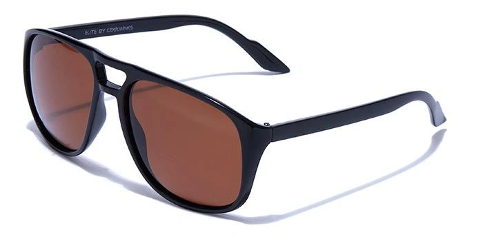 ELITE by Coolwinks S15A5493 Brown Polarized Retro Square Sunglasses for Men and Women-BROWN-1