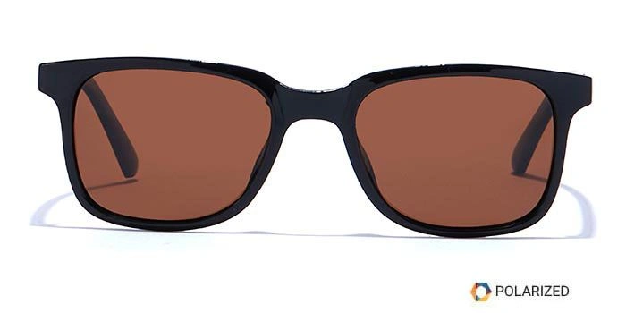 ELITE by Coolwinks S15B5558 Brown Polarized Retro Square Sunglasses for Men and Women-