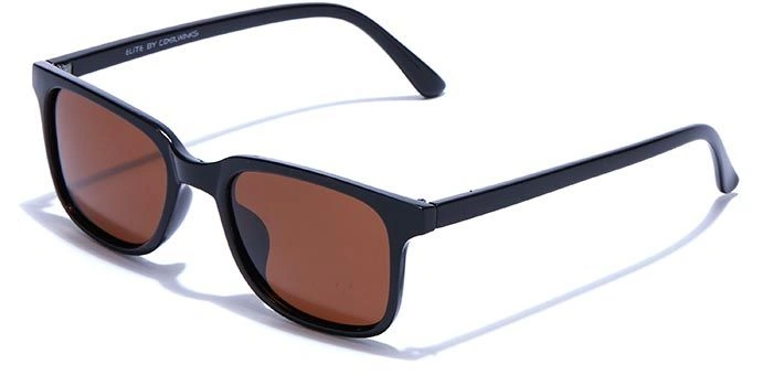 ELITE by Coolwinks S15B5558 Brown Polarized Retro Square Sunglasses for Men and Women-BROWN-1