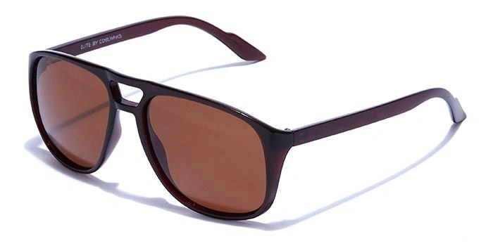 ELITE by Coolwinks S15C5493 Brown Polarized Retro Square Sunglasses for Men and Women-BROWN-1