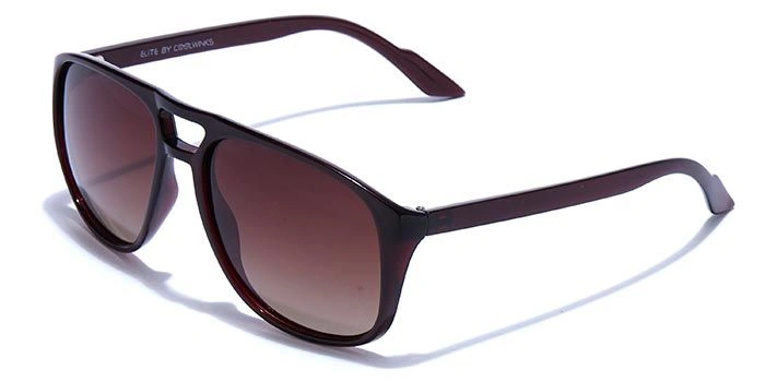 ELITE by Coolwinks S15C5500 Brown Polarized Retro Square Sunglasses for Men and Women-BROWN-1