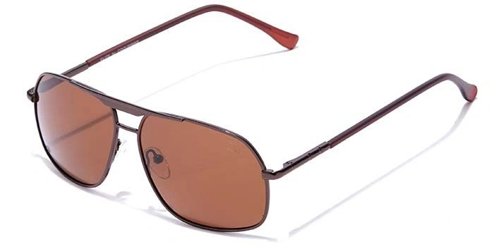 Elite by Coolwinks S15C6435 Brown Polarized Retro Square Sunglasses for Men and Women-BROWN-1