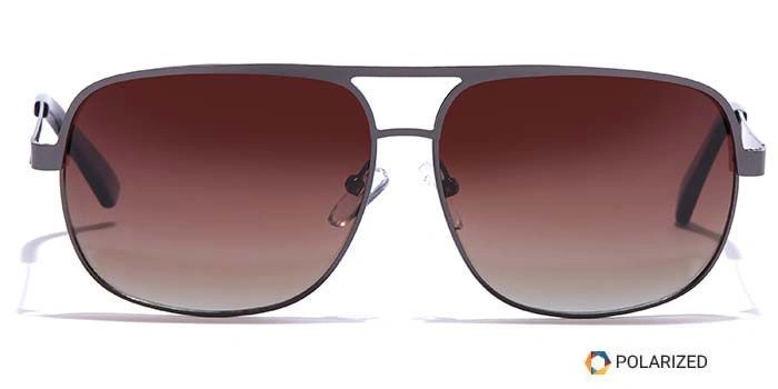 ELITE by Coolwinks S15C5406 Brown Polarized Wraparound Sunglasses for Men and Women-