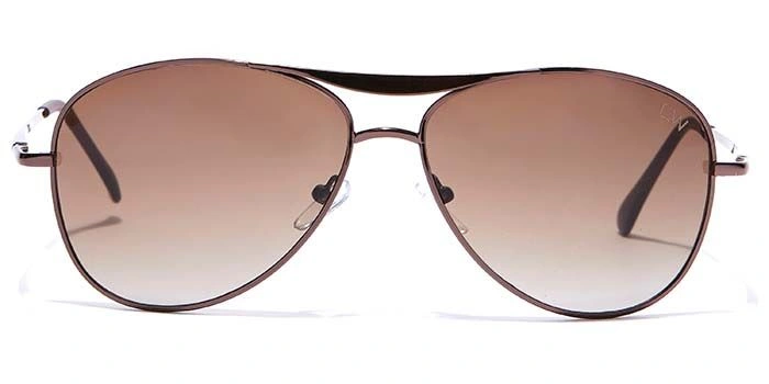 Elite by Coolwinks S15A6442 Brown Tinted Pilot Sunglasses for Men and Women-