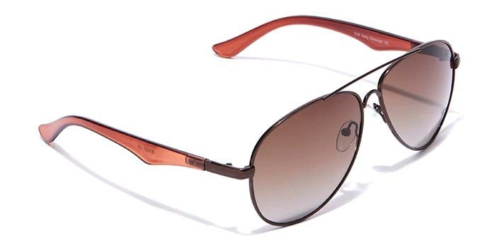 Elite by Coolwinks S15A6462 Brown Tinted Pilot Sunglasses for Men and Women-BROWN-2