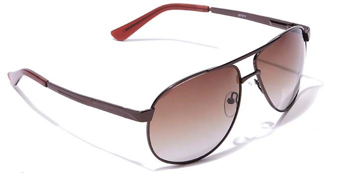 Elite by Coolwinks S15B6428 Brown Tinted Pilot Sunglasses for Men and Women-BROWN-2