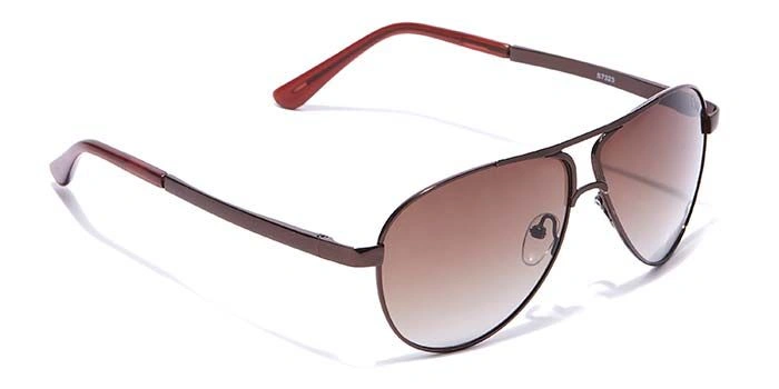 Elite by Coolwinks S15B6458 Brown Tinted Pilot Sunglasses for Men and Women-BROWN-2