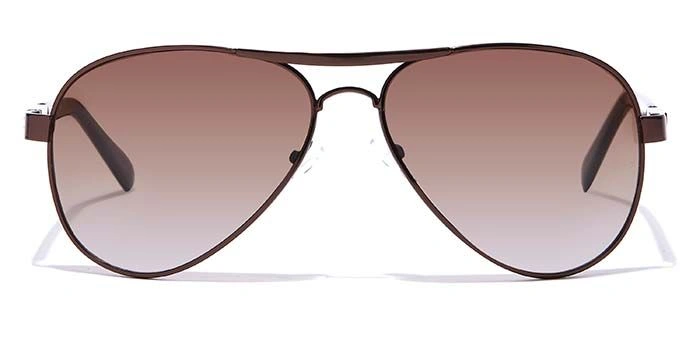 Elite by Coolwinks S15B6464 Brown Tinted Pilot Sunglasses for Men and Women-