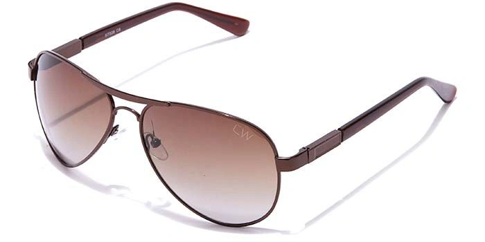 Elite by Coolwinks S15B6464 Brown Tinted Pilot Sunglasses for Men and Women-BROWN-1