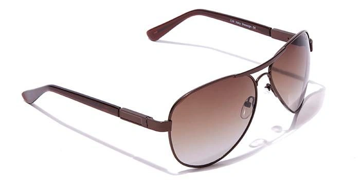 Elite by Coolwinks S15B6464 Brown Tinted Pilot Sunglasses for Men and Women-BROWN-2