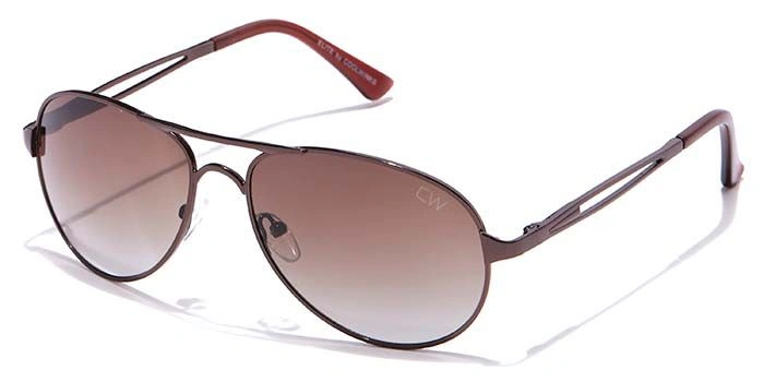 Elite by Coolwinks S15B6482 Brown Tinted Pilot Sunglasses for Men and Women-BROWN-1