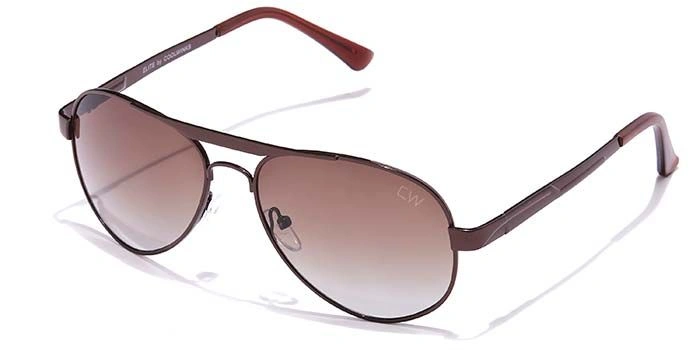 Elite by Coolwinks S15B6484 Brown Tinted Pilot Sunglasses for Men and Women-BROWN-1