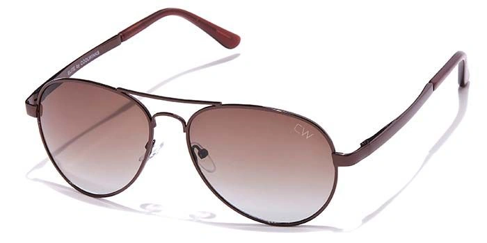 Elite by Coolwinks S15B6505 Brown Tinted Pilot Sunglasses for Men and Women-BROWN-1