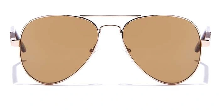 ELITE by Coolwinks S15C5375 Brown Tinted Pilot Sunglasses for Men and Women-