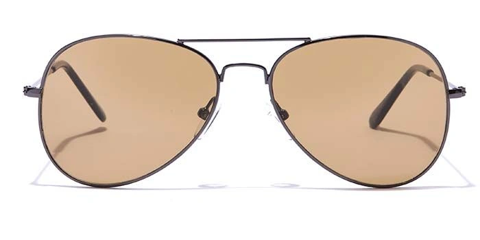 ELITE by Coolwinks S15C5387 Brown Tinted Pilot Sunglasses for Men and Women-