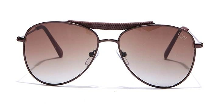 Elite by Coolwinks S15C6439 Brown Tinted Pilot Sunglasses for Men and Women-