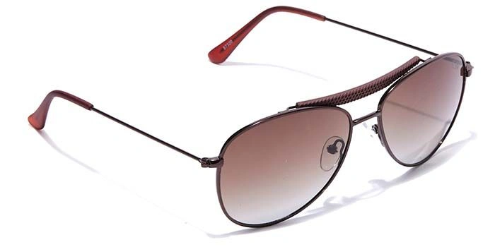 Elite by Coolwinks S15C6439 Brown Tinted Pilot Sunglasses for Men and Women-BROWN-2