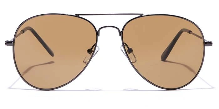 ELITE by Coolwinks S16C5296 Brown Tinted Pilot Sunglasses for Men and Women-