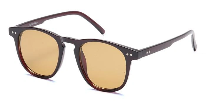 ELITE by Coolwinks S15B5324 Brown Tinted Retro Square Sunglasses for Men and Women-BROWN-1