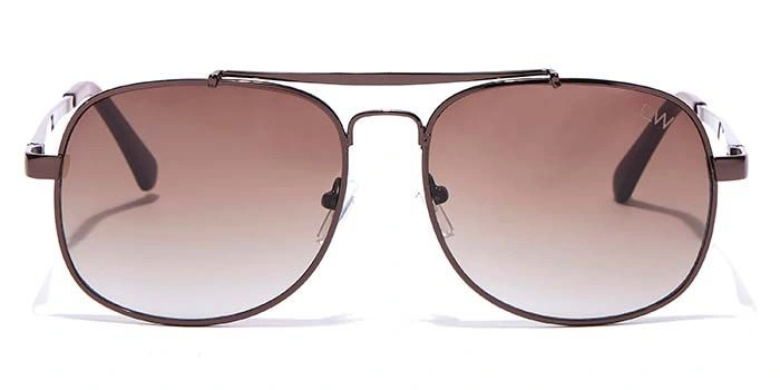 Elite by Coolwinks S15B6459 Brown Tinted Retro Square Sunglasses for Men and Women-