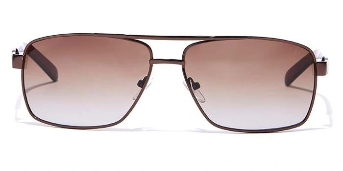 Elite by Coolwinks S15B6466 Brown Tinted Retro Square Sunglasses for Men and Women-