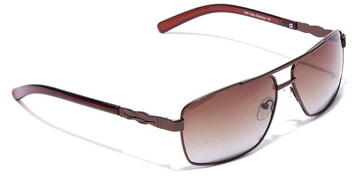 Elite by Coolwinks S15B6466 Brown Tinted Retro Square Sunglasses for Men and Women-BROWN-2