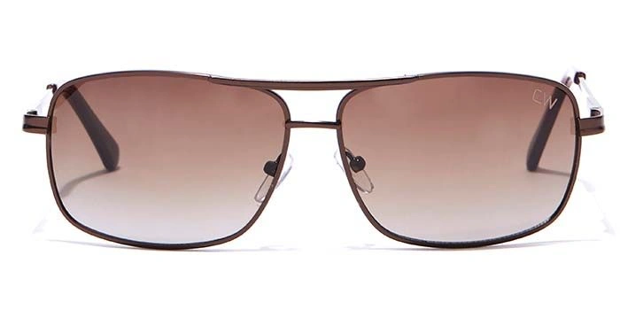 Elite by Coolwinks S15B6468 Brown Tinted Retro Square Sunglasses for Men and Women-