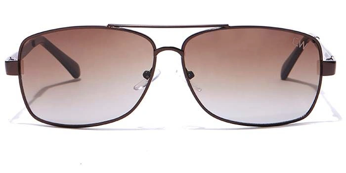 Elite by Coolwinks S15B6470 Brown Tinted Retro Square Sunglasses for Men and Women-