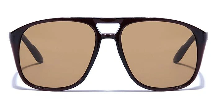 ELITE by Coolwinks S15C6420 Brown Tinted Retro Square Sunglasses for Men and Women-